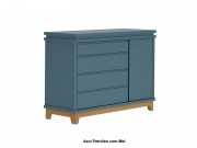 Comoda 04 Gavetas e 01 Porta 1.33 m 26757 Teca Euclar COM ENTREGA GRATIS